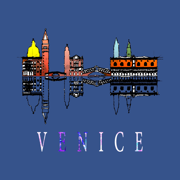 Venice skyline. Italy by DimDom