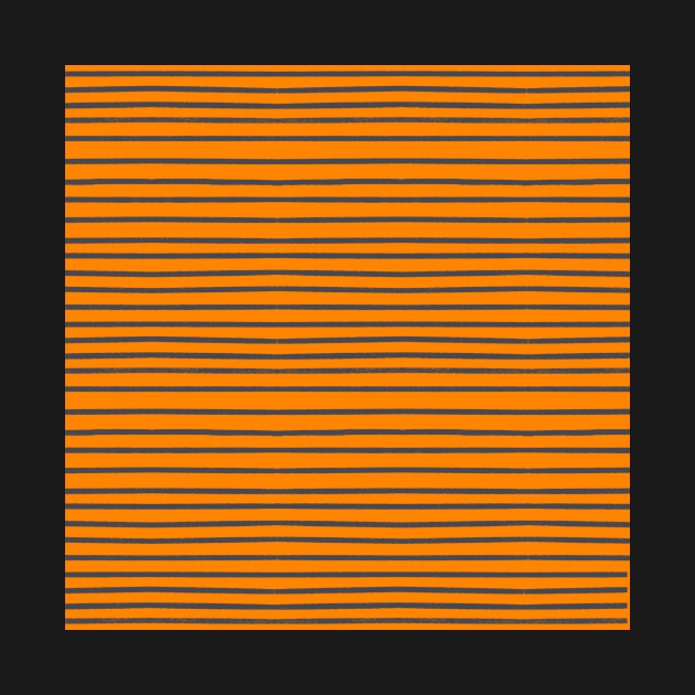 Inkwell grey stripes on orange by A_using_colors