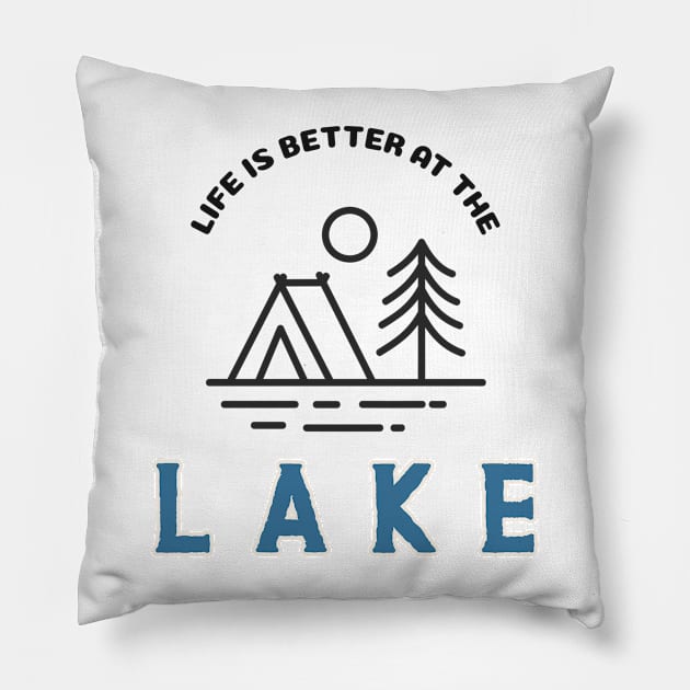 Life is Better at the Lake Pillow by Canada Tees