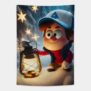 Unveiling Enigmatic Holiday Magic: Gravity Falls Christmas Art for Iconic Festive Designs! Tapestry