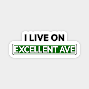 I live on Excellent Ave Magnet