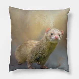 Cute Ferret 01 Pillow