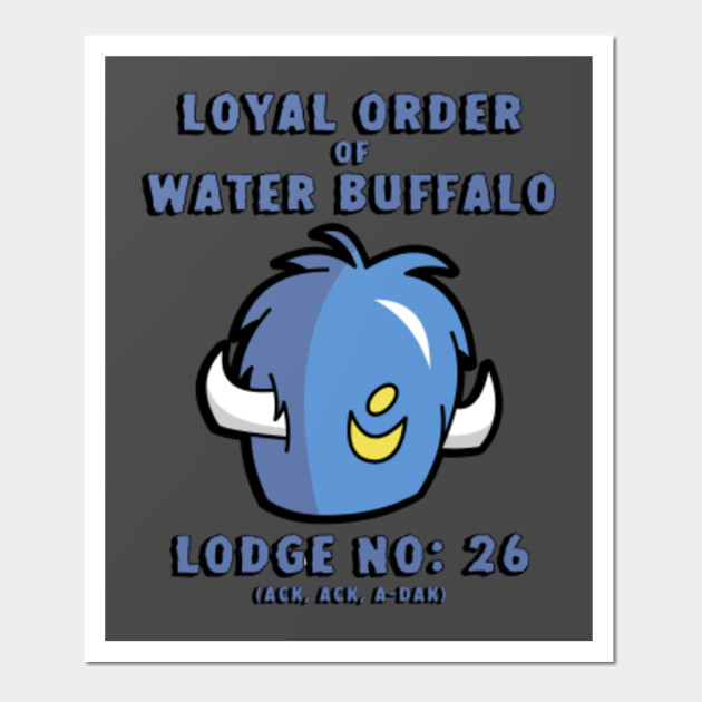 Loyal Order of Water Buffalo Flintstones Wall Art TeePublic