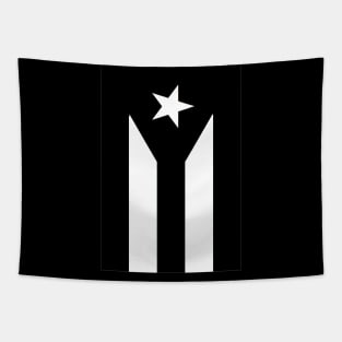 Puerto Rico Resistance Black and White Flag Tapestry