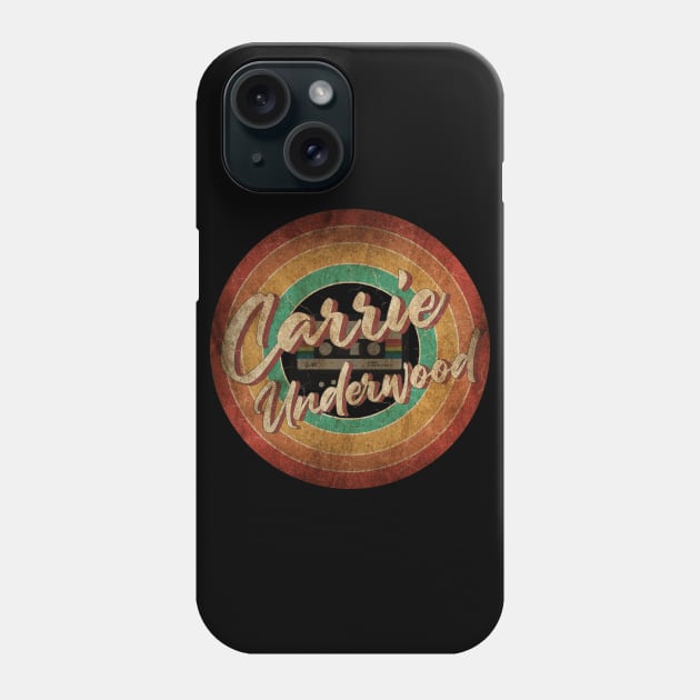 Carrie Underwood Vintage Circle Art Phone Case by antongg