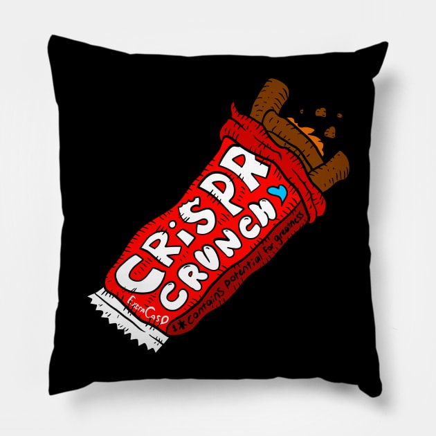 crispr cas9 crispr crunch. science bar. Pillow by JJadx