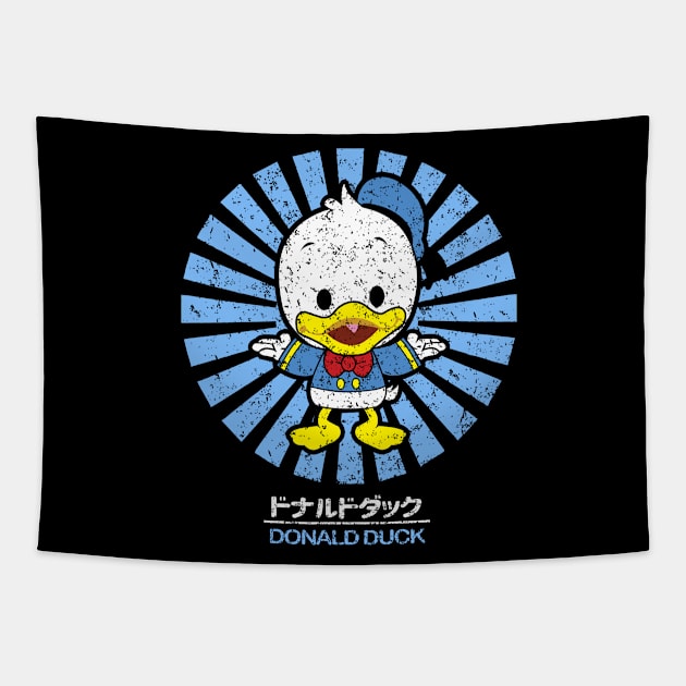 Donald Duck Retro Chibi Tapestry by mighty corps studio