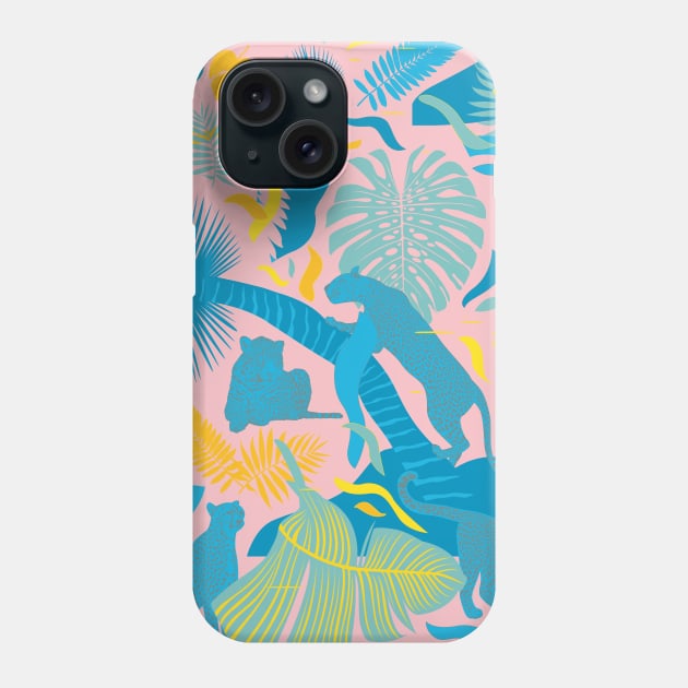 Surreal Wildlife / Pink, Blue, Yellow Phone Case by matise