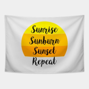 Sunrise Sunburn Sunset Repeat, Country Song, Country Music, Summer, Vintage Look Tapestry