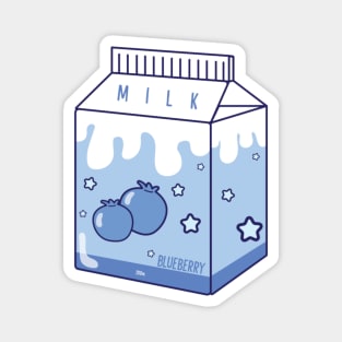 Japanese aesthetics kawaii blueberry milk Magnet