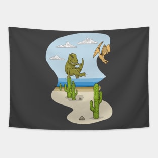 The Game Parkour Rex Tapestry