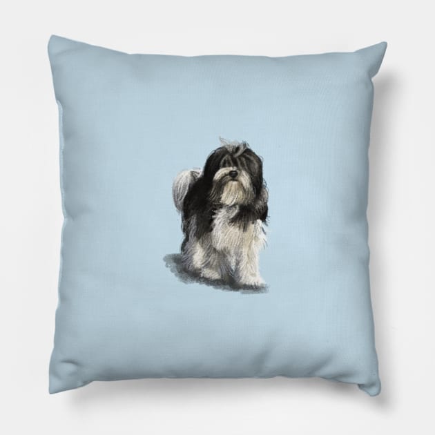 Polish Lowland Sheepdog Pillow by Elspeth Rose Design