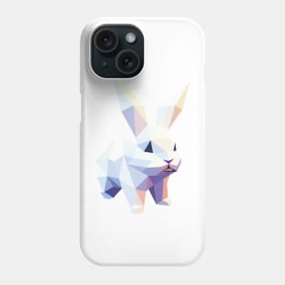 Vibrant Low Poly Rabbit: A Kaleidoscope of Colors Phone Case