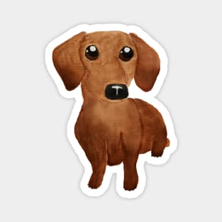 Watercolor cute dachshund puppy Magnet