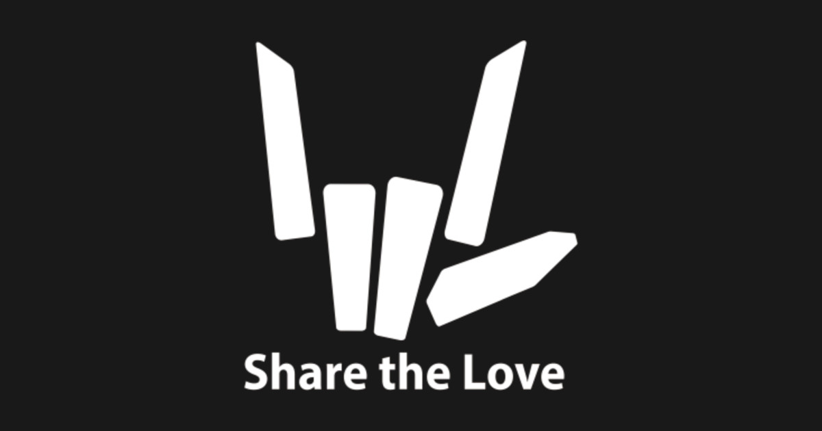 share the love - Share The Love Logo - Naklejka | TeePublic PL