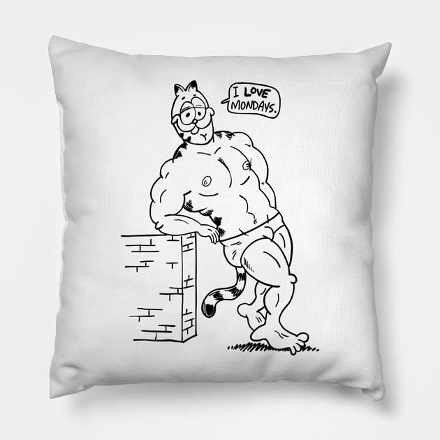 I love monday Pillow by neilkohney