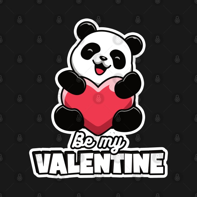 Be My Valentine Cute Panda by DPattonPD