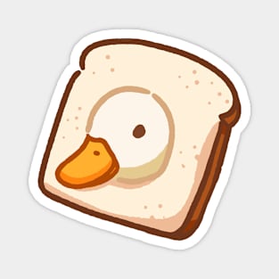 Cute duck with bread Magnet
