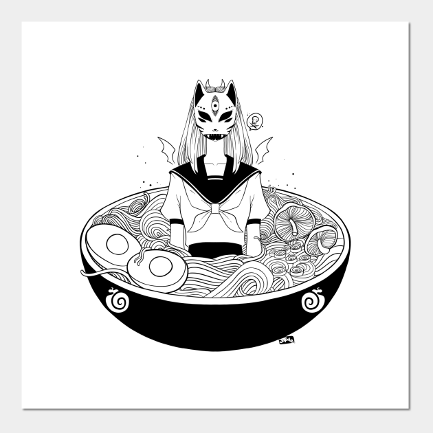 Anime Japanese School Girl Ramen Noodles - Ramen Noodles - Posters and Art Prints | TeePublic Anime Japanese School Girl Ramen Noodles - Ramen Noodles - Posters and Art Prints | TeePublic