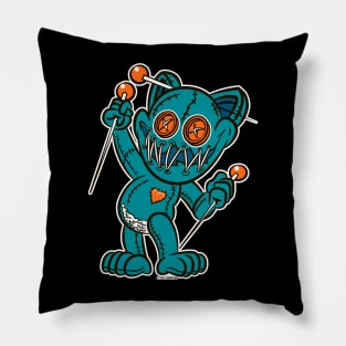 VooDoo Kitty Cat Doll Miami Colors Pillow