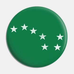 Faded-Style Starry Flag Plough Banner / Irish Socialism Pin