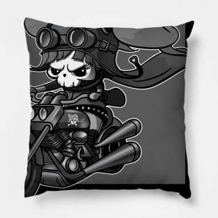 Cupcake Crossbones Biker Pillow