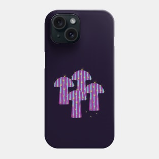 Violet blue mushroom cactus Phone Case