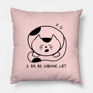 I am an indoor cat - Introvert cat - Indoorsy - fluffy cat Pillow