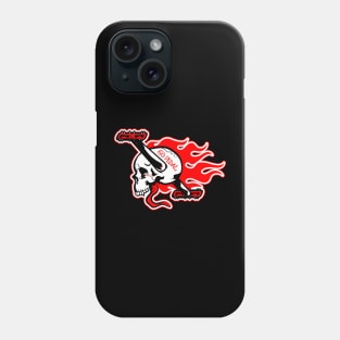 Mountain Biking - Go Pedal Skull & Flames Phone Case