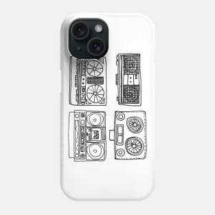 Retro Boomboxes Quad Phone Case