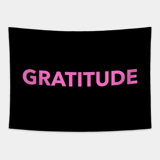 Gratitude Pink Typography Tapestry