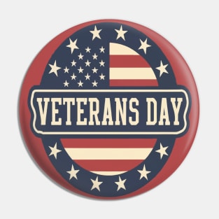 Happy Veterans Day Pin