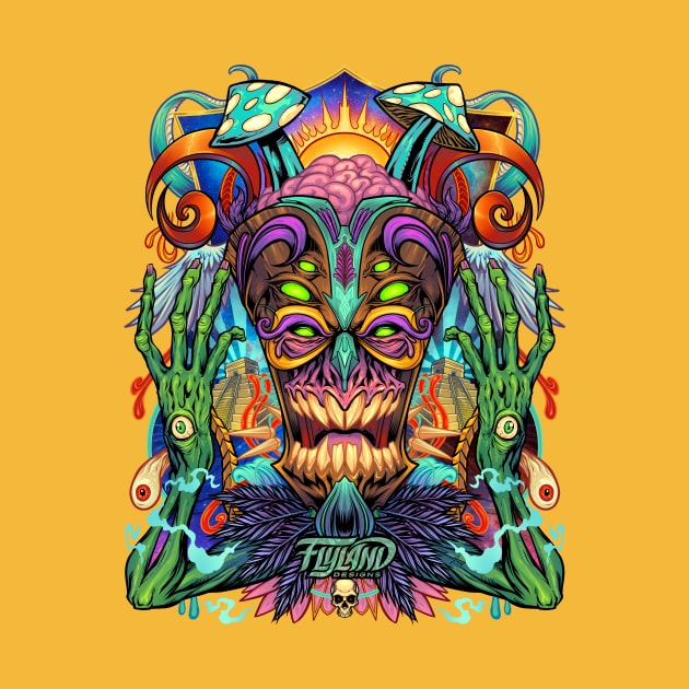 Psychedelic Tiki Creature by FlylandDesigns