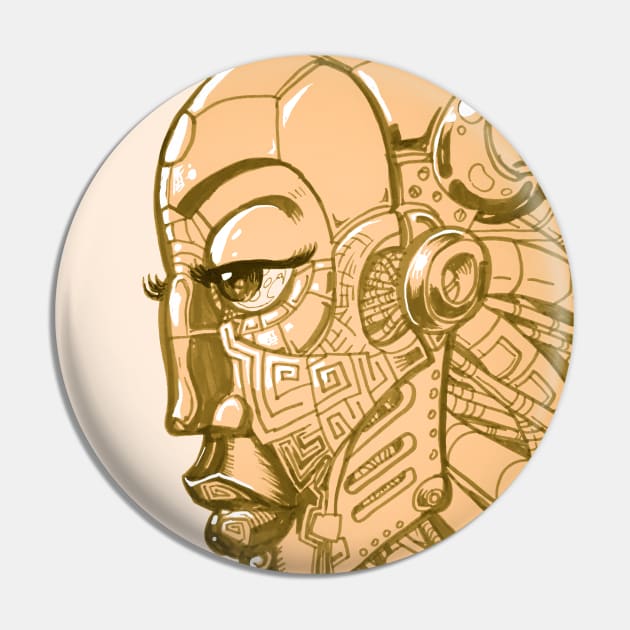 Robot Lady- Sandy Pin by Samax