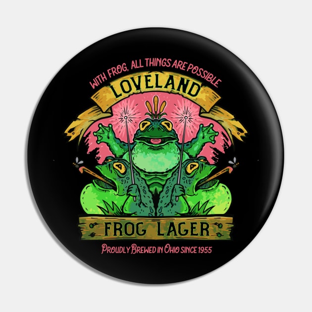 Loveland Frog Lager Pin by JonathanDodd_Draws