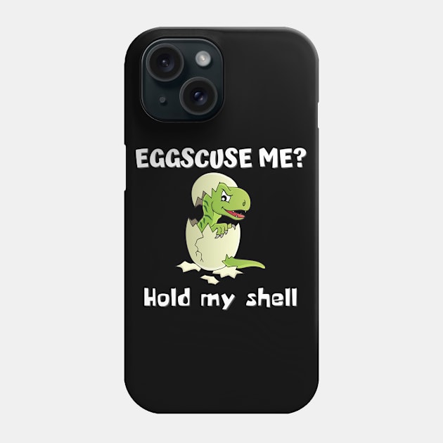 Baby T-rex egg hatching Phone Case by Try It