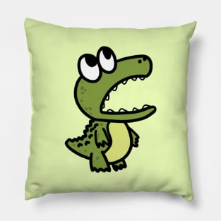 Cute Green Wild Crocodile Animal Pillow