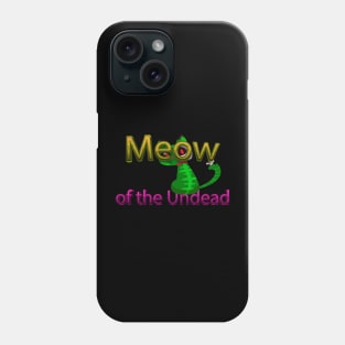 Meow Of The Undead Paws & Claws: Halloween cat Prints with Pets Phone Case