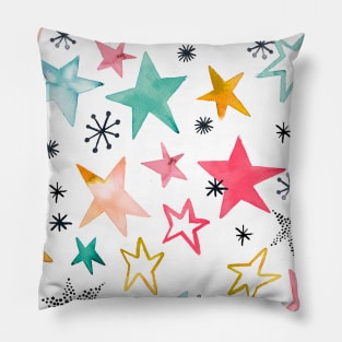 Pocket - BABY STARS MULTICOLORED WHITE Pillow