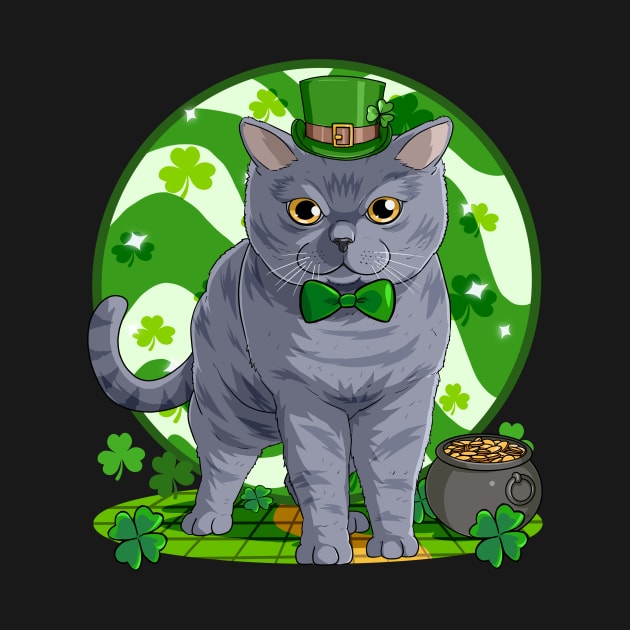 British Shorthair Cat St. Patricks Day Leprechaun by Noseking