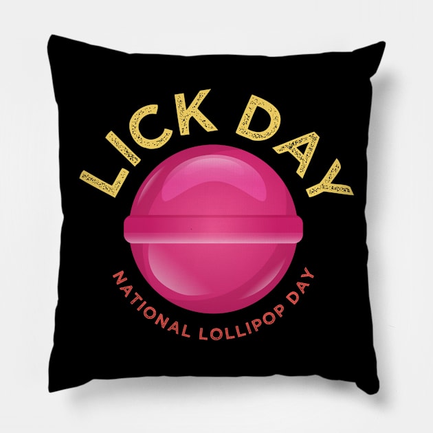 Lollipop National Day For Candy Lovers Pillow by MintaApparel