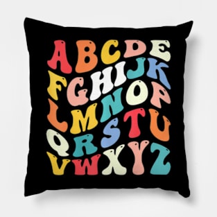 alphabet hi back to school ABC Pre K Kindergarten Teacher Pillow