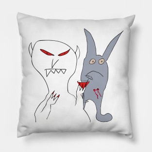 Vampire and bunny Pillow