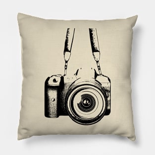 Fake Hanging Camera tourist Photographer Funny Pillow