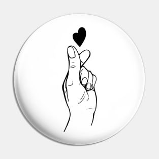 korean gesture love heart Pin