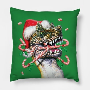 Dinosaur Christmas Pillow