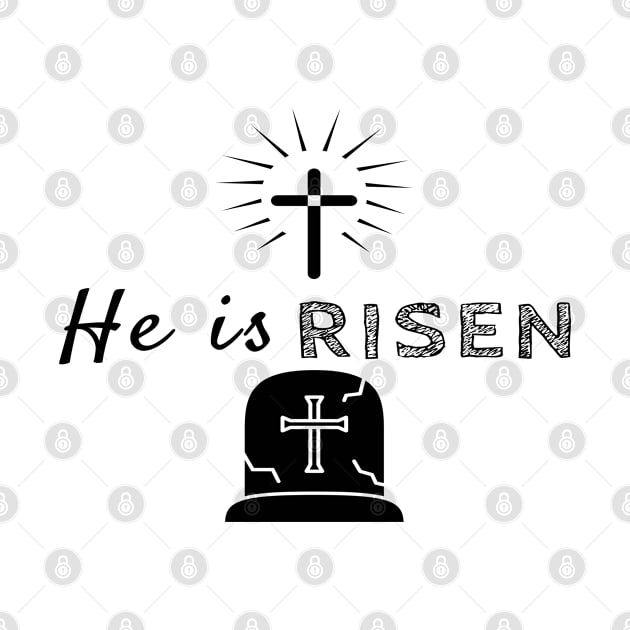 He Is Risen Cool Inspirational Easter Christian by Happy - Design