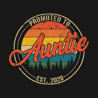 Promoted to Auntie Est 2020 Mothers Day Gift T-Shirt