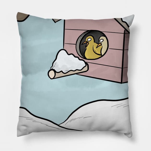 "It's your turn to shovel the porch." Pillow by cartoonistnate