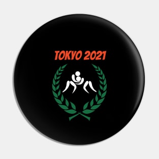 Wrestling Tokyo 2021 Olympics Pin